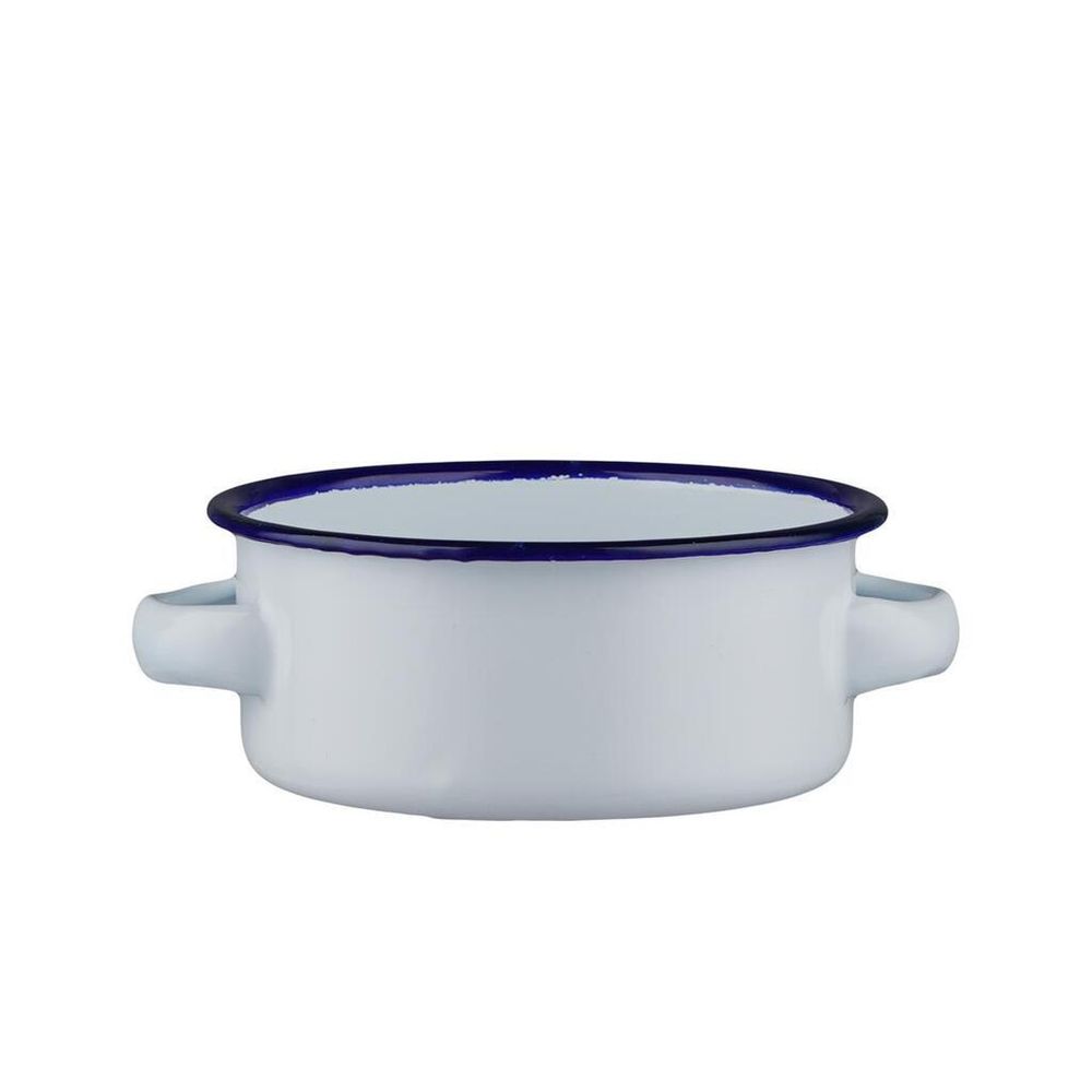 Кастрюля для подачи 11,3 см h4,7 см 350 мл круглая Blue Rim эмалированая сталь SUNNEX [1]