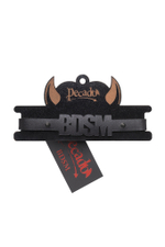 Чокер Pecado BDSM, с шипами, натуральная кожа, черный
