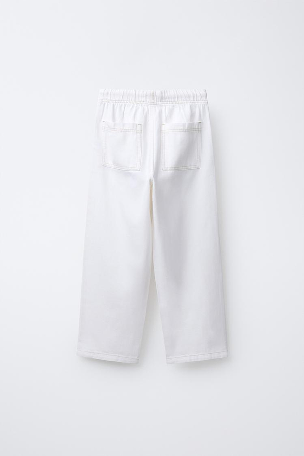 ZARA ДЖИНСЫ ШИРОКОГО КРОЯ, ЭКРЮ