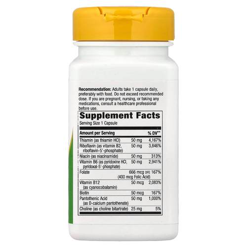 Nature's Way, комплекс витаминов B-50, 100 капсул