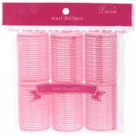 Бигуди липучки, 6шт., однотонные, цвет микс, d-4см