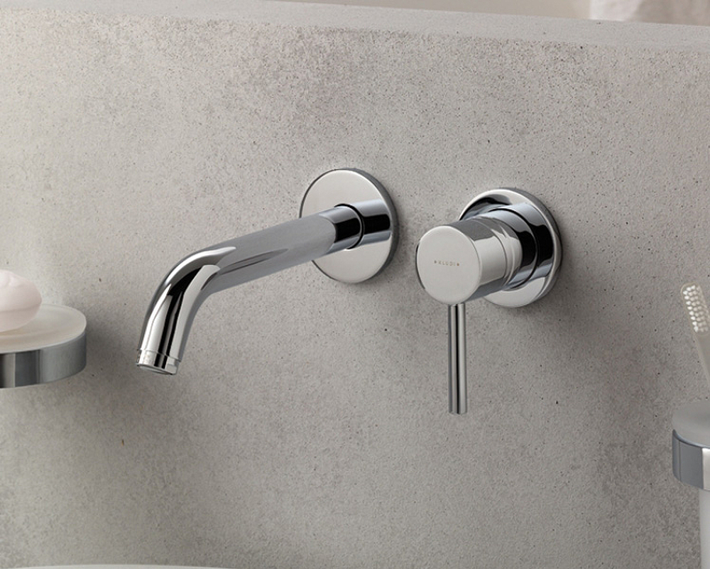 Смеситель для раковины KLUDI BOZZ однорычажный, внешняя монтажная часть, излив 170 мм, хром (382440576)