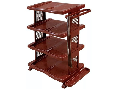 Полка для обуви 4-х секционная "Комфорт" темно-коричневая