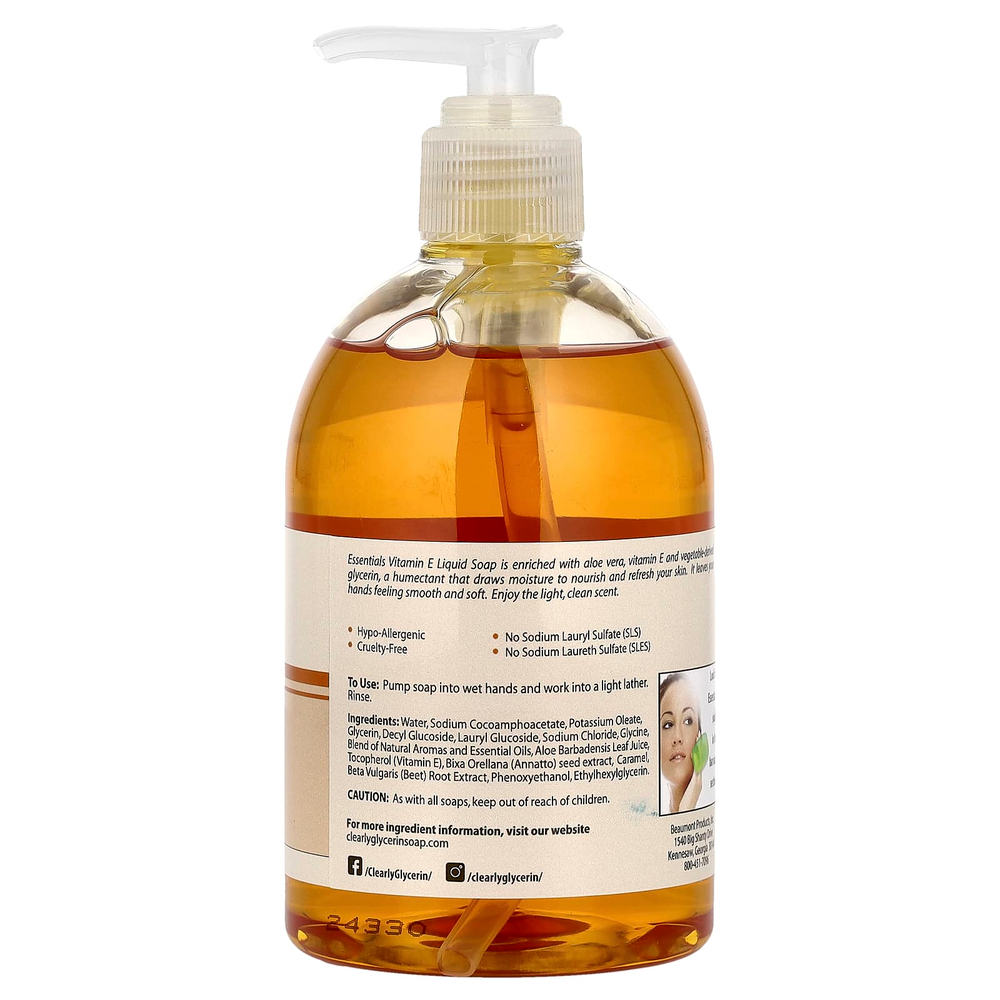 Clearly Natural, Essentials®, глицериновое мыло для рук, с витамином E, 354 мл (12 жидк. унций)