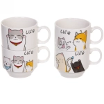 Набор кружек на стойке 200мл «Милые животные»
