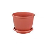 Горшок цветочный Афина 3л (с поддоном) (коричневый)