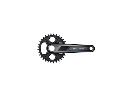 Система Shimano Deore, FC-M6120, 30T, 1x12 скоростей, 175мм, интегрированный вал, черная