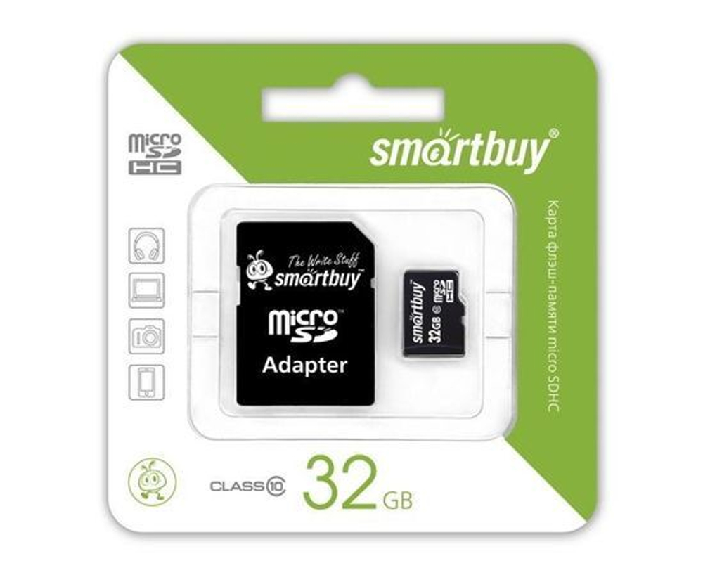 Карта памяти micro SDHC Smartbuy 32GB Class 10 (без адаптера) LE
