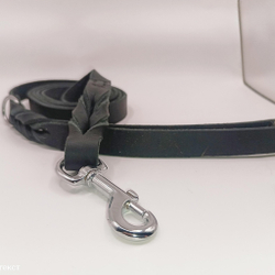 Военный кожаный поводок "Military Leather Leash"   ширина 19мм карабин нержавеющия сталь