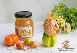 Силиконовая форма Ёжик с кусочком яблока