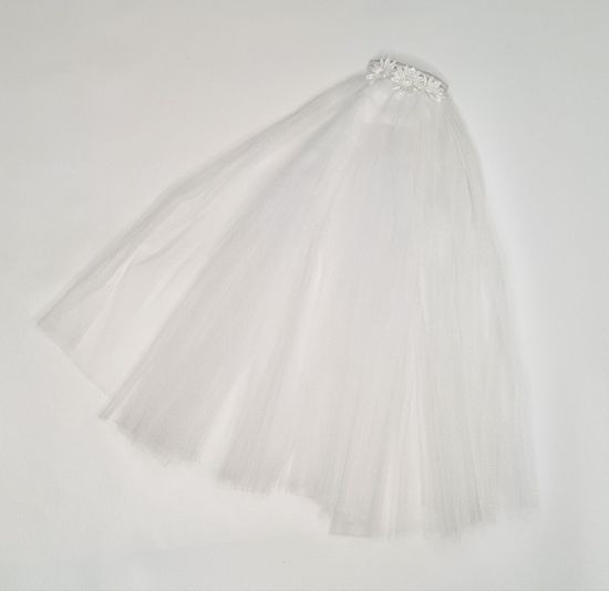 Свадебная мини фата "Мечта невесты", белая с гребешком