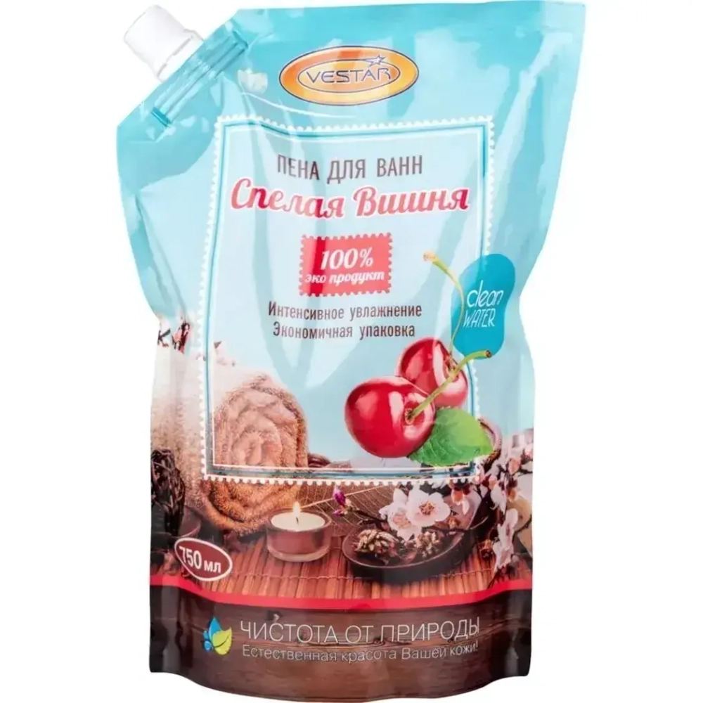 Пена для ванн 750мл Вестар Спелая вишня дой-пак