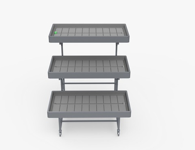 Стойка 3-х ярусная 1331*1403*1520-1770мм, 3 поддона