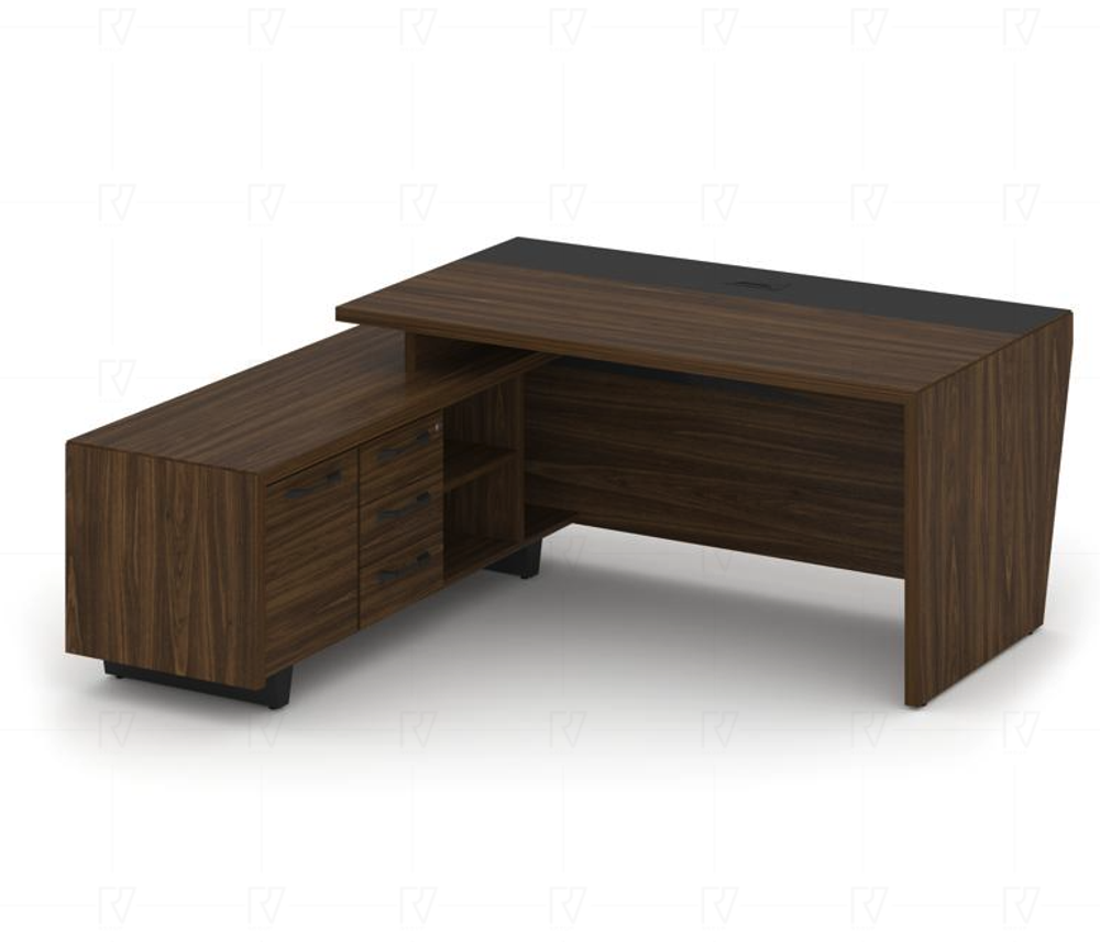 Стол руководителя с опорной тумбой CORNER