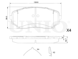 Колодки тормозные диск. передние UNIO BRP-20478