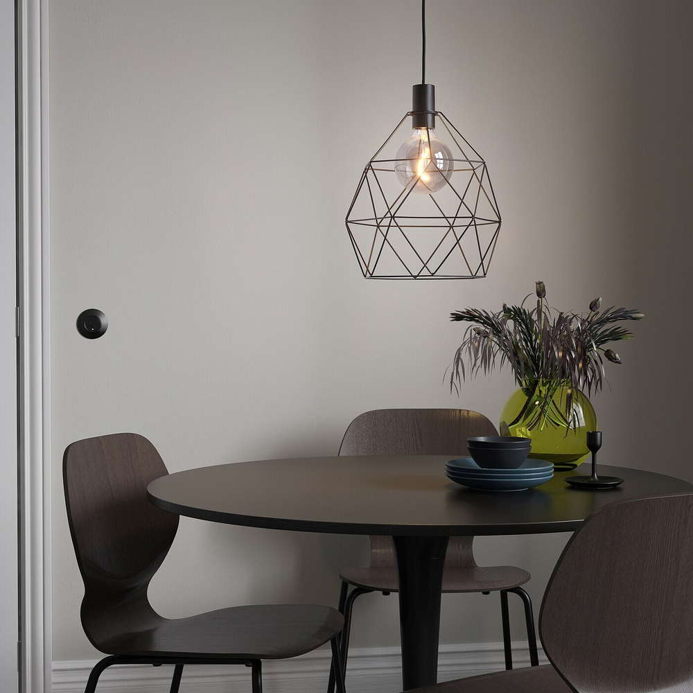 IKEA BRUNSTA  (ИКЕА БРУНСТА)  -  Абажур для подвесного светильника, черный, 30 см
