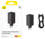 Зарядное устройство Baseus Gan6 Pro USB Type-C, USB черный