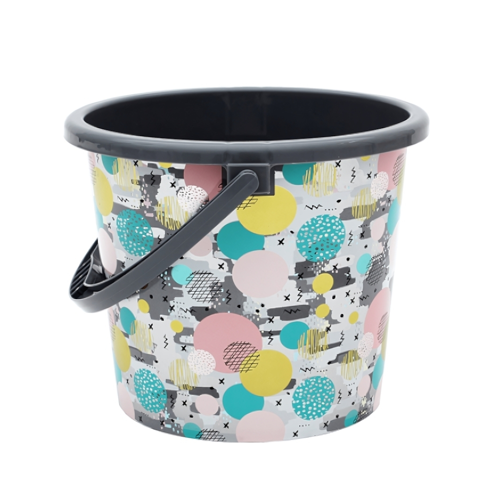 Ведро пластиковое 5л. "Круглая геометрия. Тиснение"