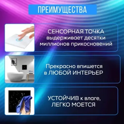 Сенсорный выключатель с подсветкой проводной одноклавишный, с рамкой из закаленного стекла, однокнопочный с винтовым креплением, для дома, офиса и коттеджа, современный и модный дизайн