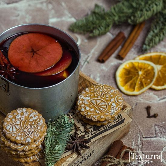 Малая скалка с узором Глинтвейн