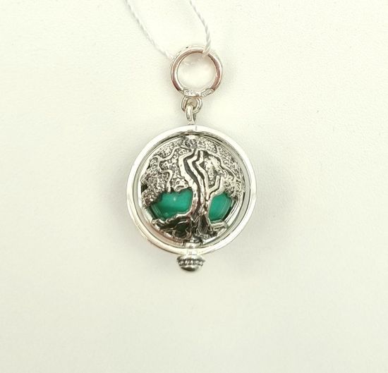 Подвеска Мамврийский дуб с малахитом_3