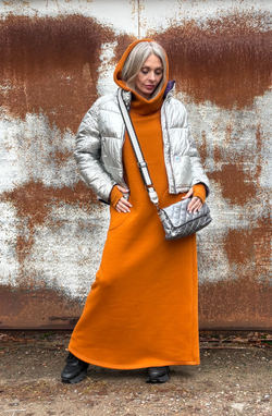 Платье Assassin /горчица / начес