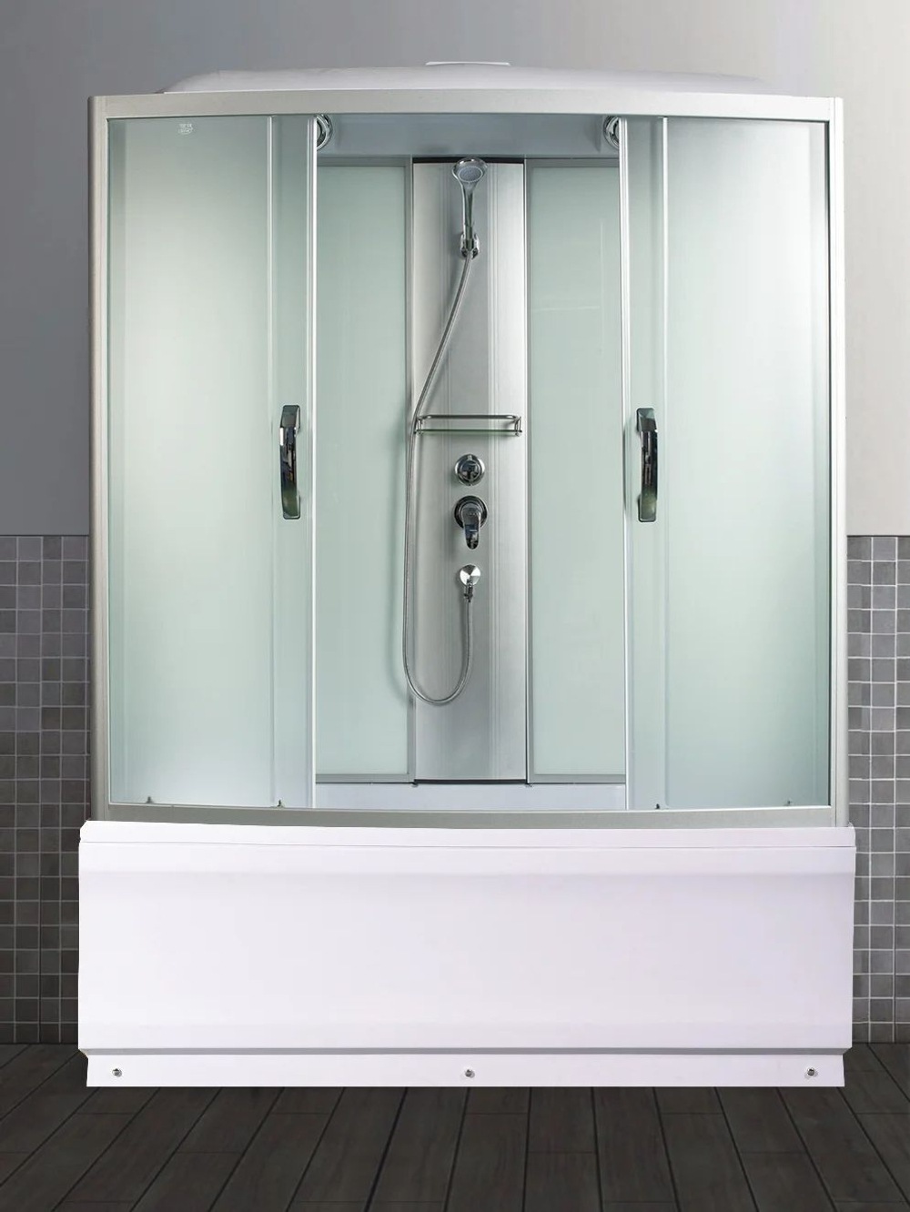 Душевая кабина RIVER  NARA 150/80/55 MT 150х80 см,  матовое стекло, поддон высокий, крыша