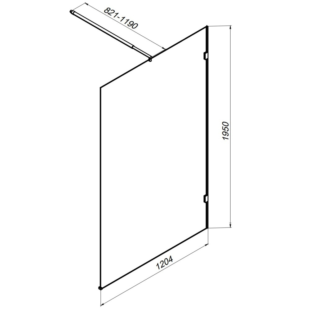 Душевая перегородка 120x195 см AM.PM X-Joy W94UWI-120-F1-MTE