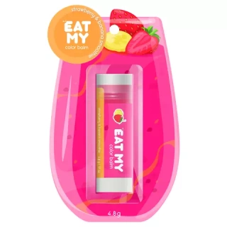 Бальзам для губ оттеночный Клубнично-банановый смузи EAT MY Balm Strawberry&Banana Smoothie