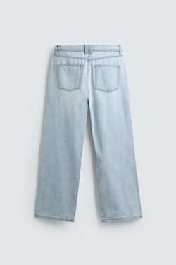 ZARA ДЖИНСЫ FLARED FIT, ГОЛУБОЙ