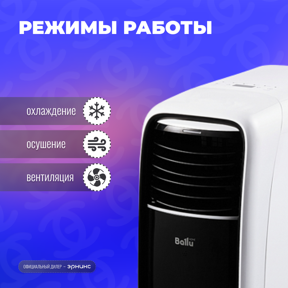Мобильный кондиционер Ballu Smart Design BPAC-12 CD