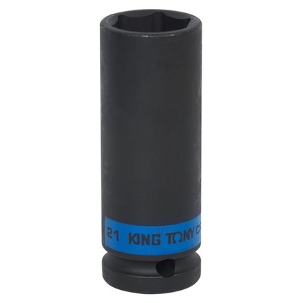 Цена на KING TONY (443521M) Головка торцевая ударная глубокая шестигранная 1/2", 21 мм