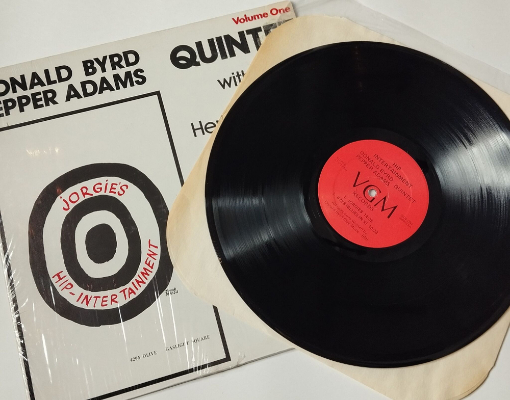 Винтажная виниловая пластинка LP Donald Byrd Pepper Adams Quintet Jorgie Hip Intertainment Volume One (USA 1981)