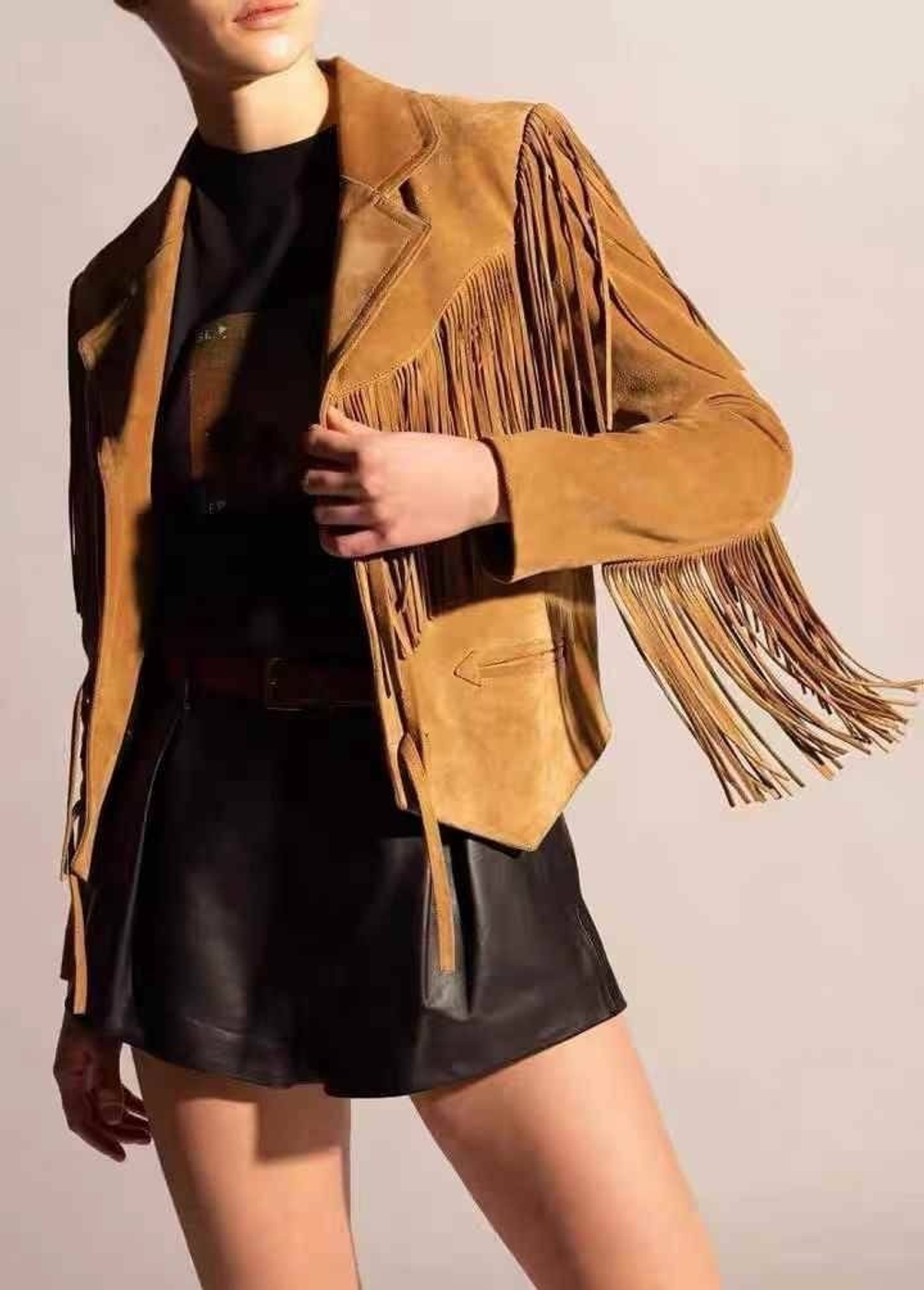 Замшевая куртка Saint Laurent