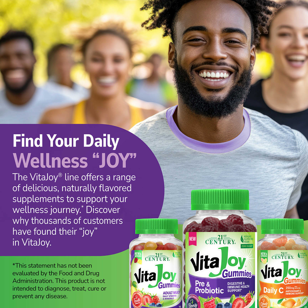 21st Century, VitaJoy®, жевательные пребиотики и пробиотики, с ягодным вкусом, 60 жевательных таблеток