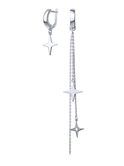 Асимметричные серьги из серебра 925 проба 0222020-00245