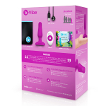 Анальный премиум-миниплаг цвета фуксии 10см b-Vibe Novice Plug BV-004-FUC