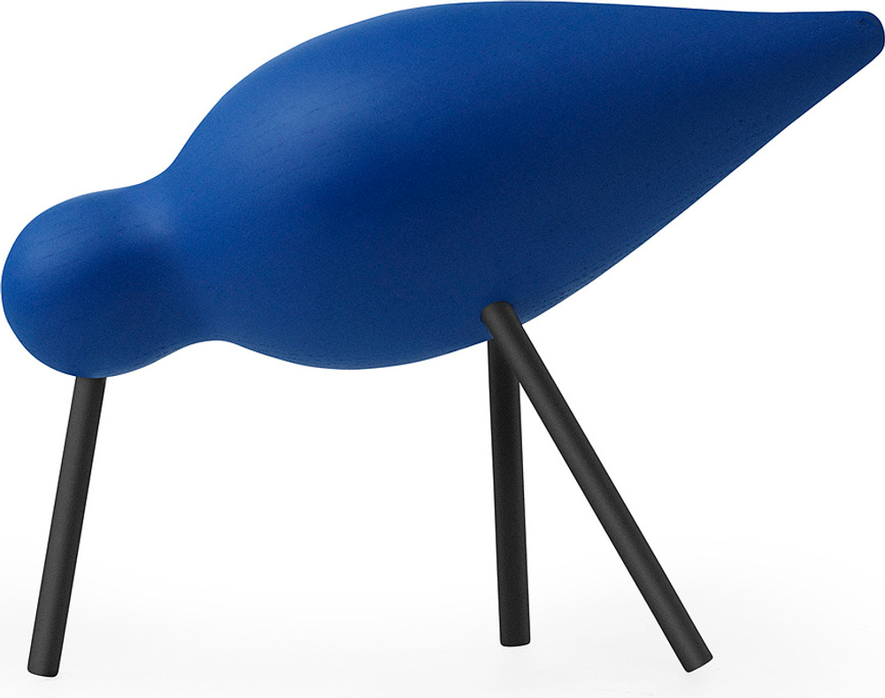 Статуэтка Normann Copenhagen Shorebird, дерево, 11 см, синяя