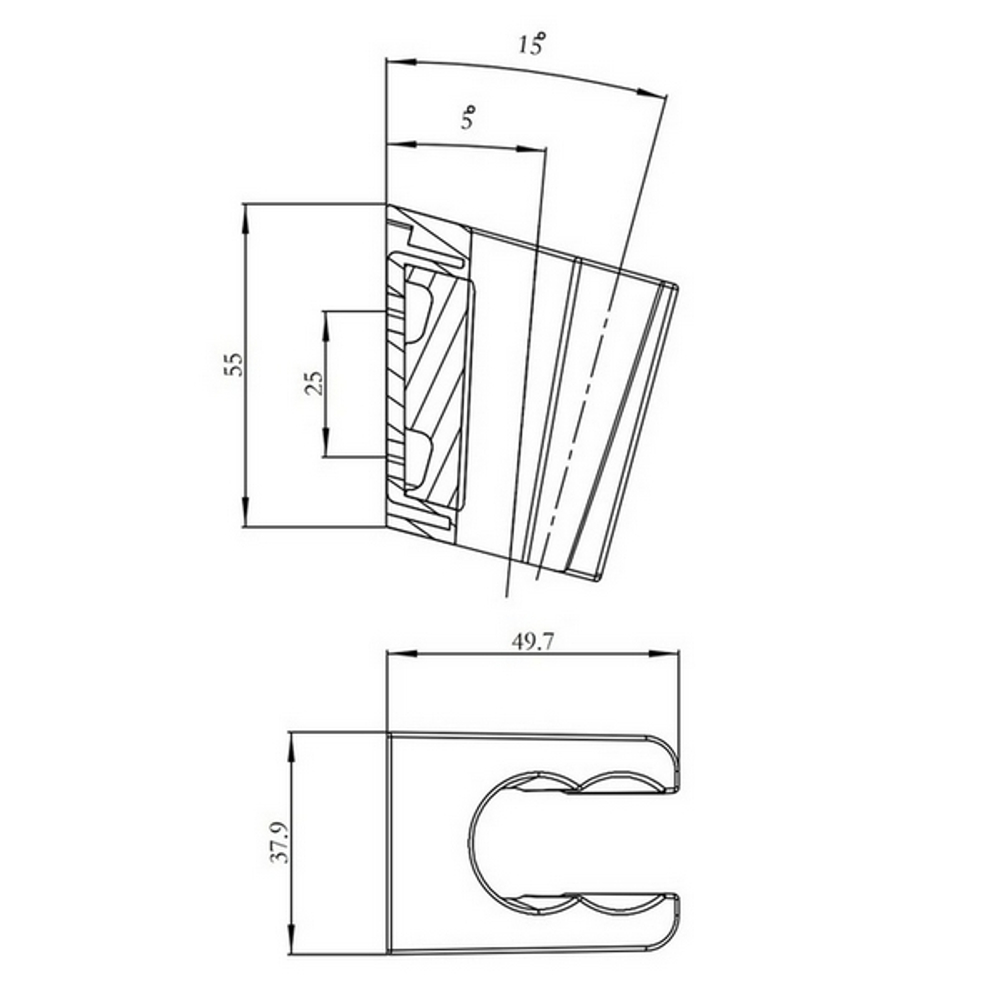Держатель для лейки IDDIS 080CP00i53 ХРОМ, коробка