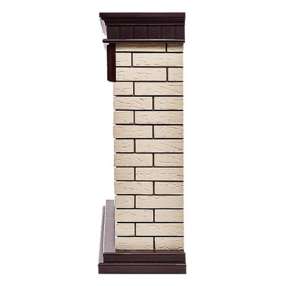 Каминокомплект: Биокамин Firelight BFP/P-2520, портал Bricks 25 камень бежевый, шпон темный дуб — (2)