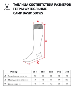 Гетры футбольные CAMP BASIC SOCKS, темно-синий/серый/белый