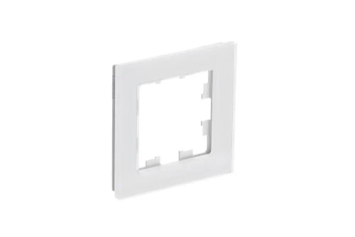ATLASDESIGN NATURE 1-постовая РАМКА, НАТУРАЛЬНОЕ СТЕКЛО, БЕЛЫЙ