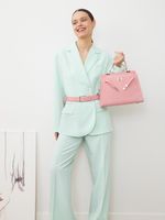 БАЗОВЫЙ РЕМЕНЬ-ТРАНСФОРМЕР С БАХРОМОЙ ЗАМША ПУДРОВЫЙ РОЗОВЫЙ