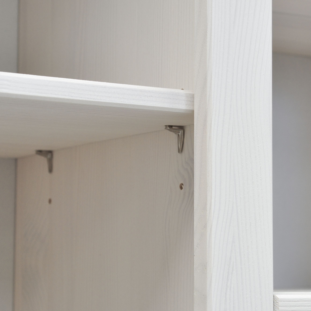 Тумба в гостиную Ландхаус 130х38х130 см, белый комод из массива сосны с 3 ящиками