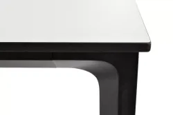 "Малага" обеденный стол из HPL 160х80см, цвет молочный, каркас черный