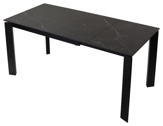 Стол CORNER 120 MATT BLACK MARBLE SOLID CERAMIC/BLACK