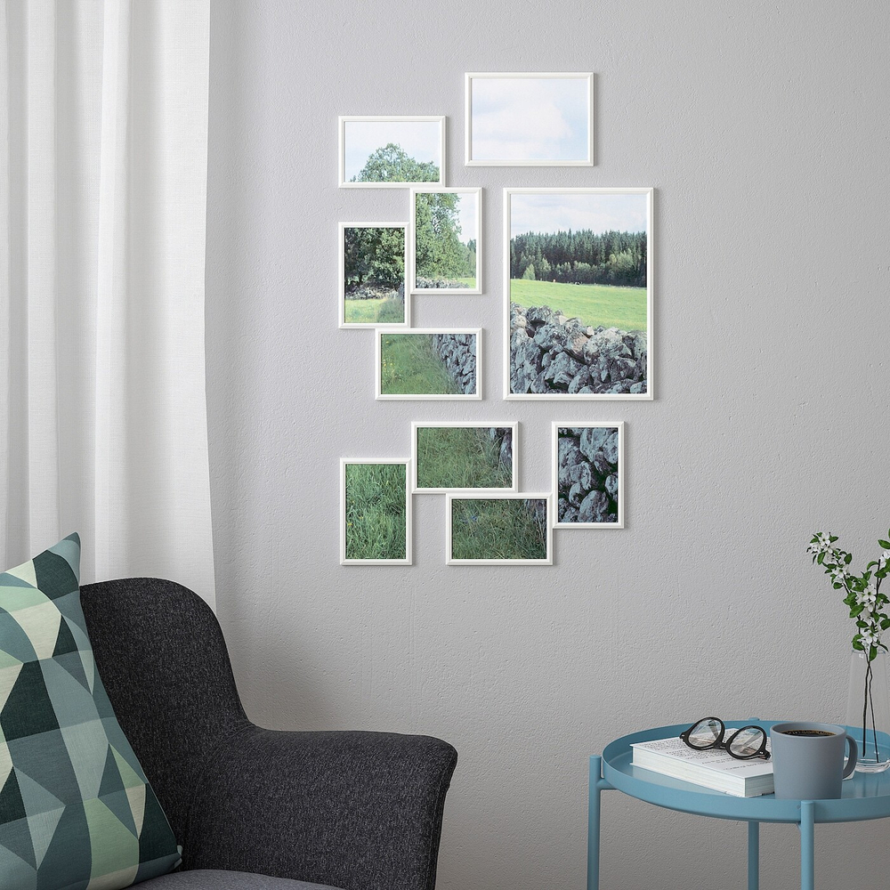 IKEA YLLEVAD  (ИКЕА ЙЛЛЕВАД)  -  Рамка, белая, 21x30 см