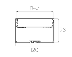 Профиль накладной алюминиевый LC-LP-76120-2 Anod
