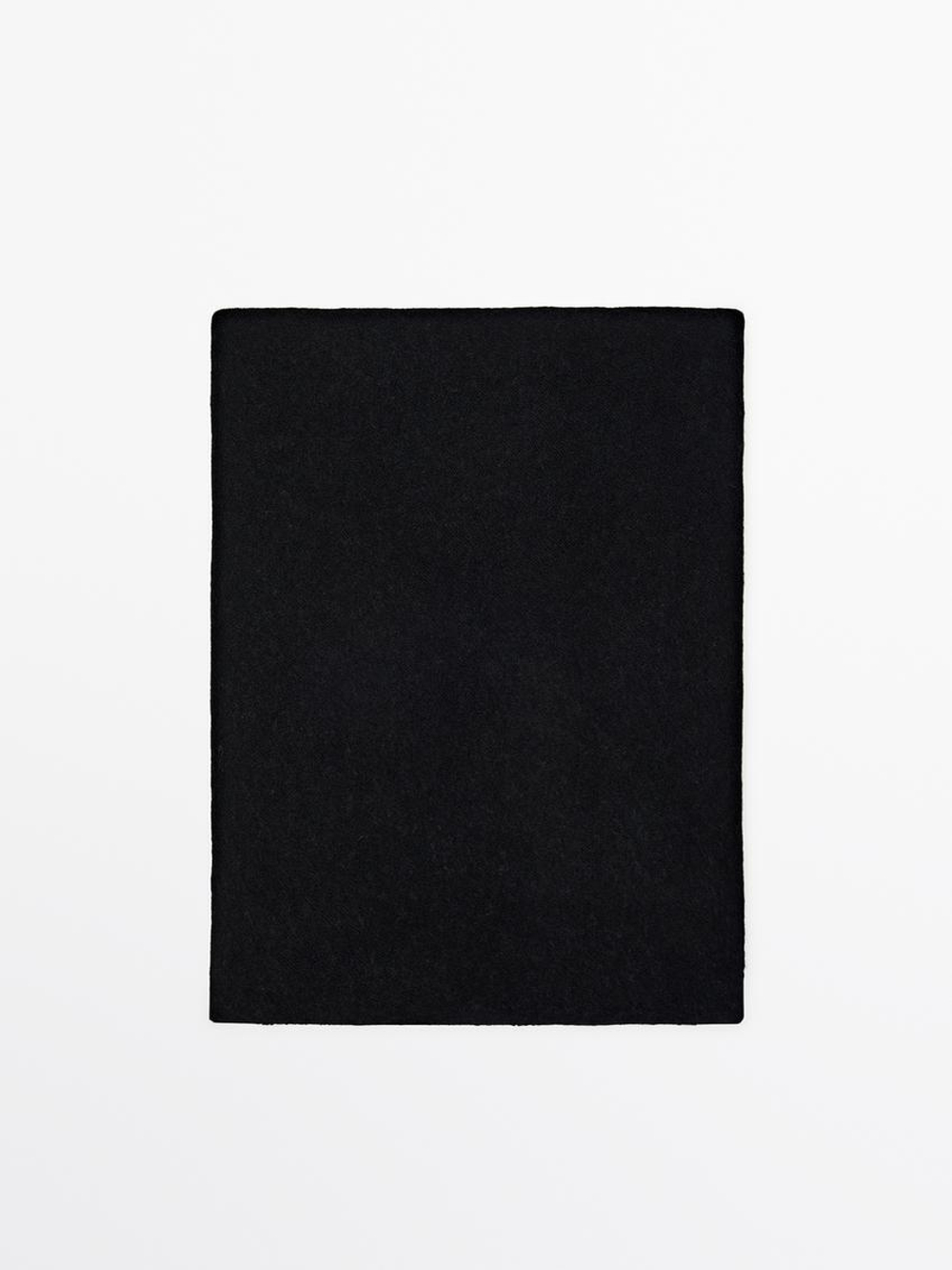 Massimo Dutti Шарф из 100% кашемира, натуральный, черный