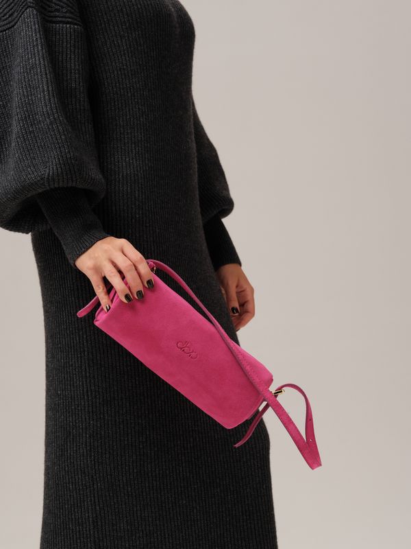 Замшевая сумка DBR 31343 розовый тюльпан